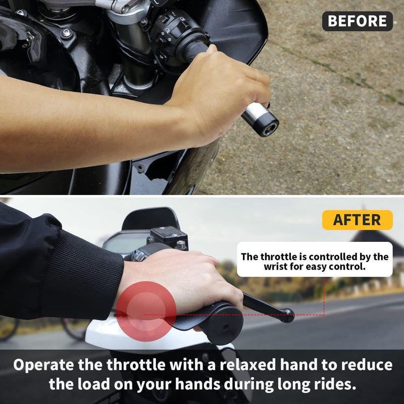 Alpha Rider Cruise Throttle Assist for 7/8" Handle Bars for Motorcycles Universal Motorcycle Throttle Mounted Assist Oil Control for Street Bike Sport Off Road Scooter Naked ATV 22MM Handlebar - Image 4